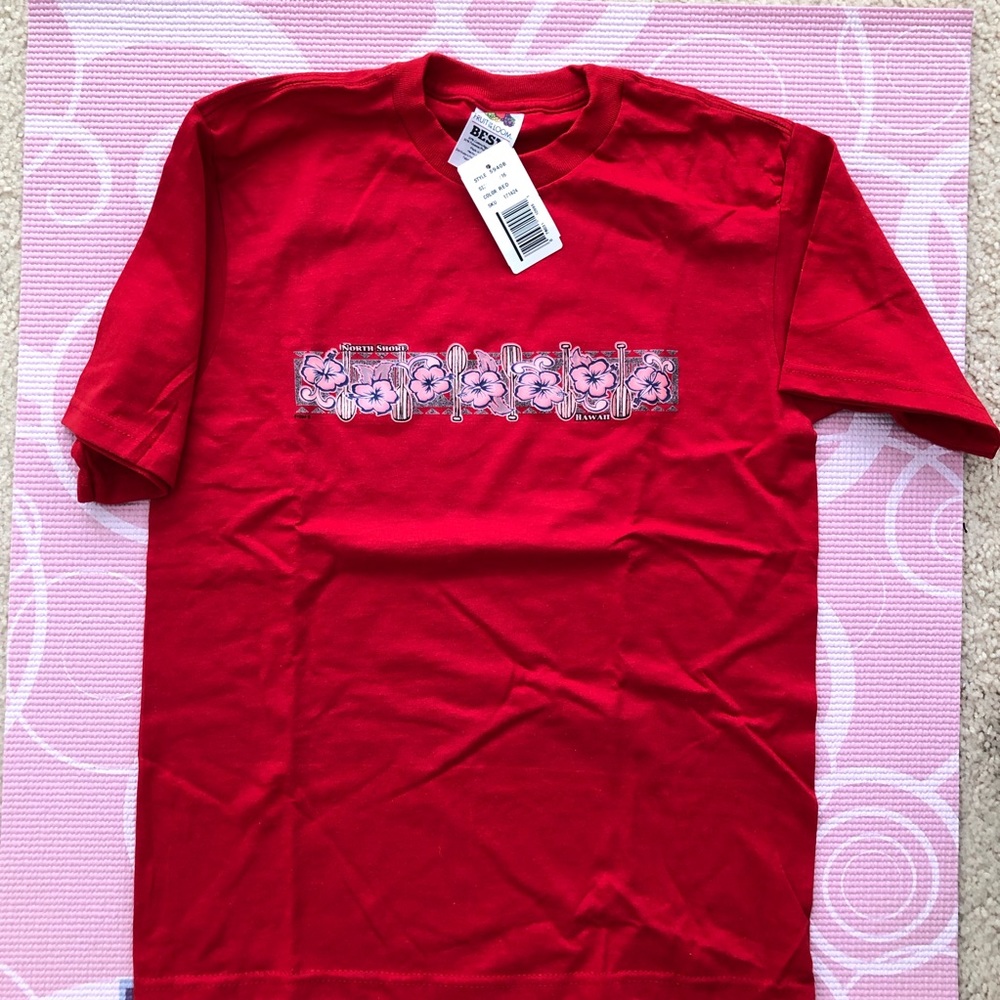 Two (2) Brand New, North Shore Hawaii, T shirts in Red and Blue